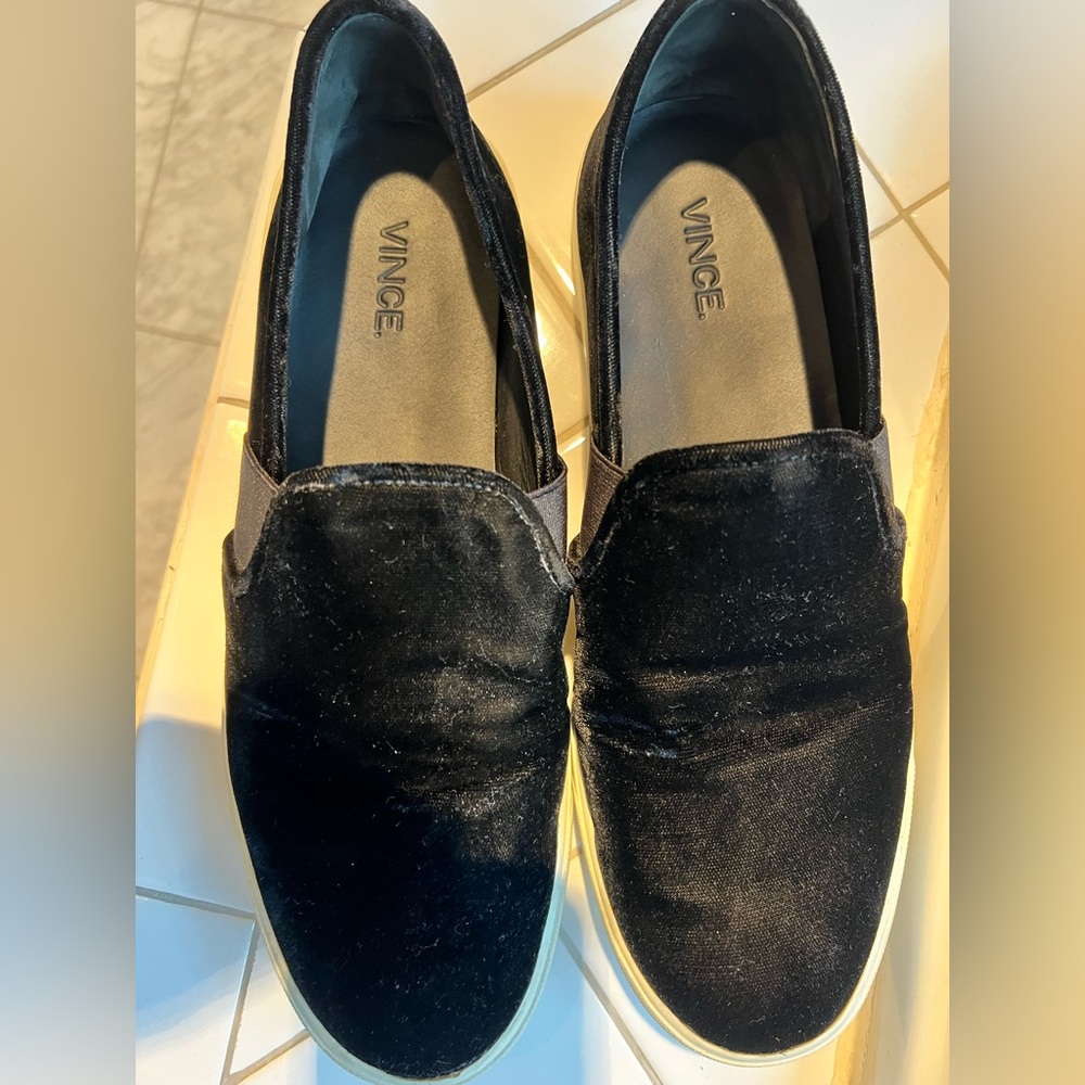 VINCE velour sneakers